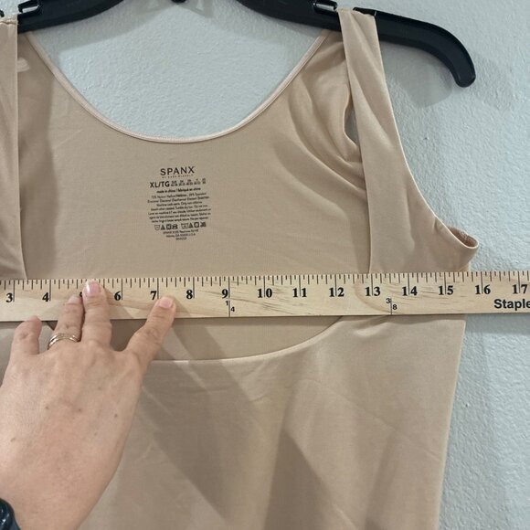 SPANX Womens Everyday Seamless Shaping open bust Tank Top nude color size XL - Picture 5 of 7